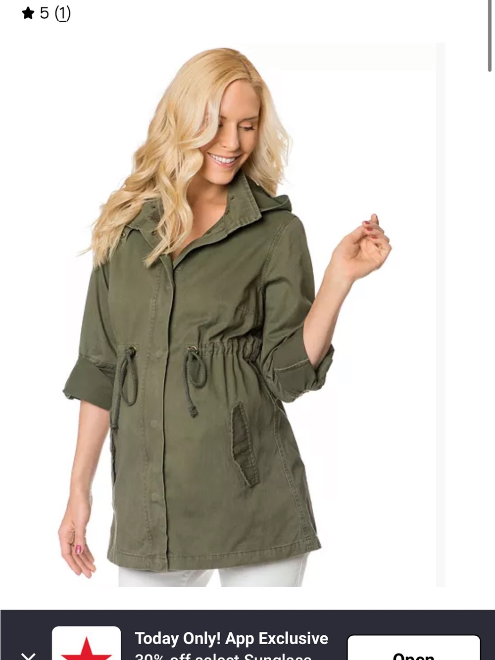 Maternity- Wendy Bellissimo Olive Utility Jacket